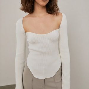 Source Unknown Sweetheart Ribbed Knit